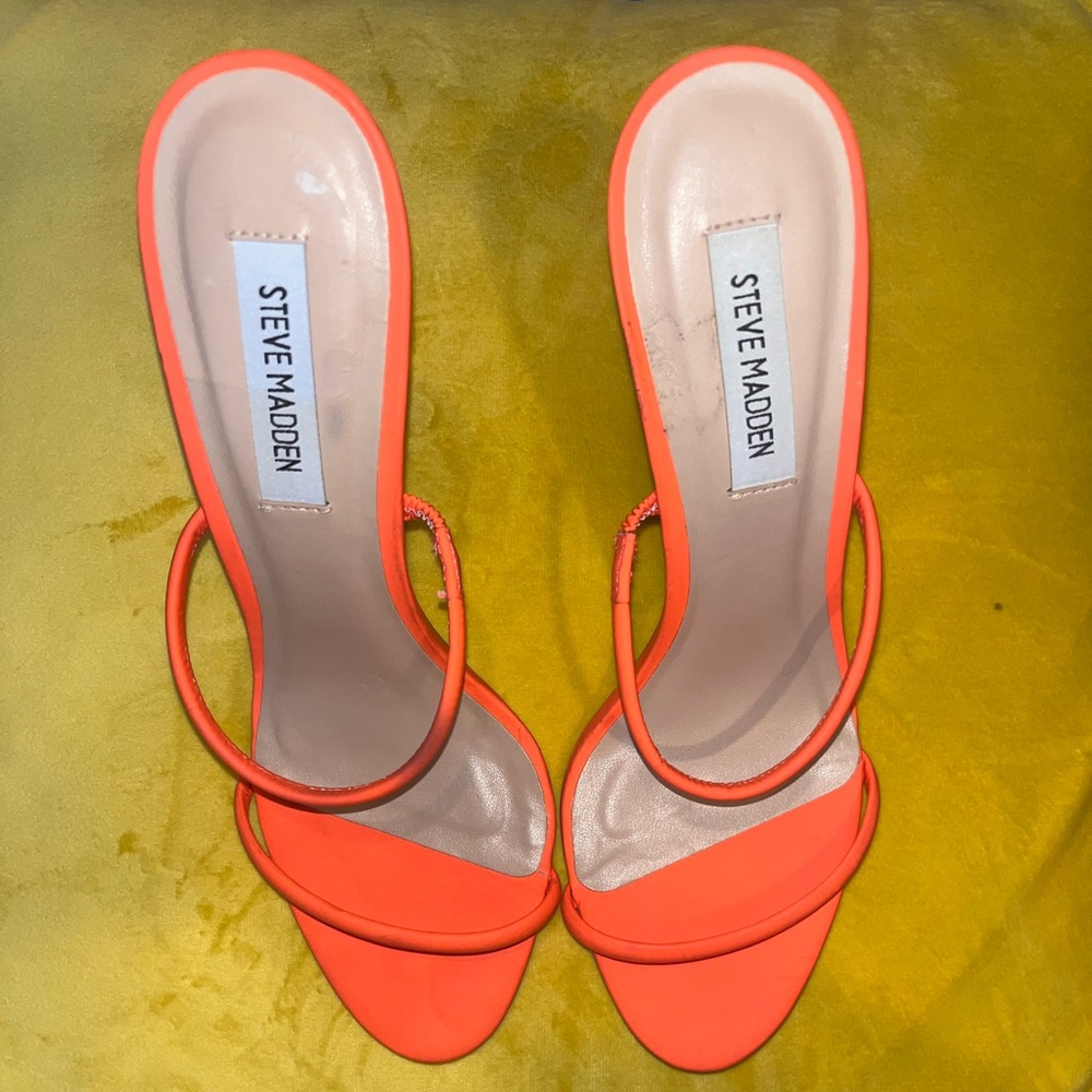 Neon Orange Steve Madden Stiletto Heels Size 8